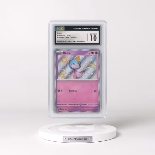 2024 Pokémon Paf EN-Paldean Fates #153 Ralts - Shiny Rare (CGC 10 GEM MINT)