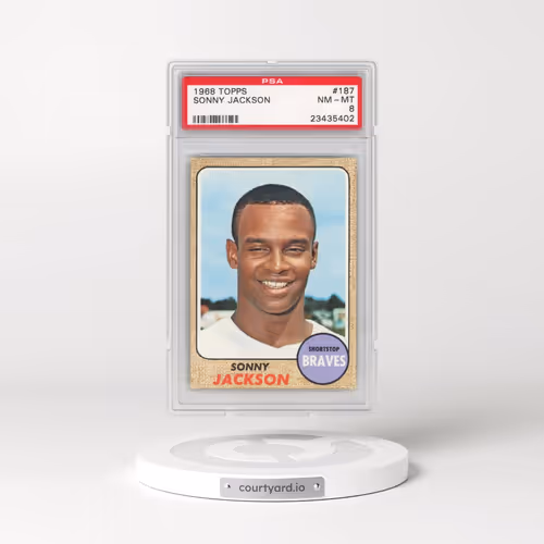 1968 Topps #187 Sonny Jackson (PSA 8 NM-MT)