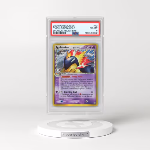 2006 Pokémon EX Dragon Frontiers #12 Typhlosion - Holo (PSA 6 EX-MT)