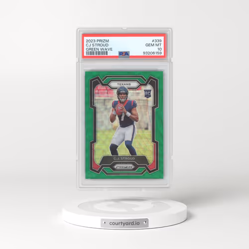 2023 Panini Prizm #339 CJ Stroud - Green Wave (PSA 10 GEM MINT)