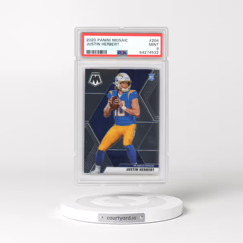 2020 Panini Mosaic #204 Justin Herbert (PSA 9 MINT)