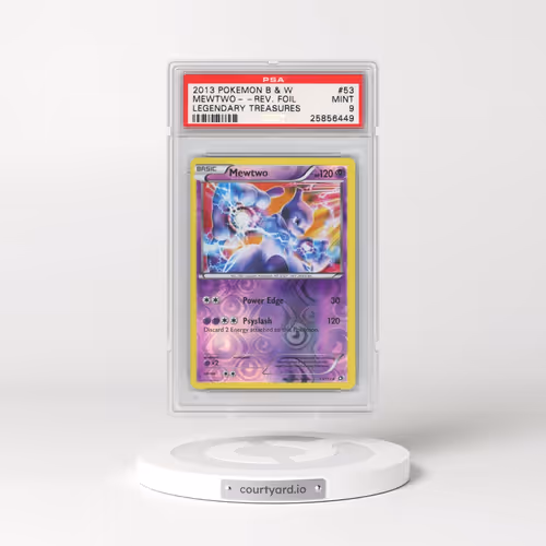 2013 Pokémon Black & White Legendary Treasures #53 Mewtwo - Reverse Foil (PSA 9 MINT)