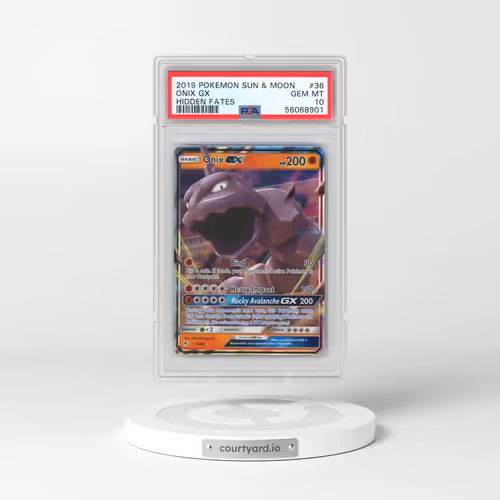 2019 Pokémon Sun & Moon Hidden Fates #36 Onix GX - Holo (PSA 10 GEM MINT)
