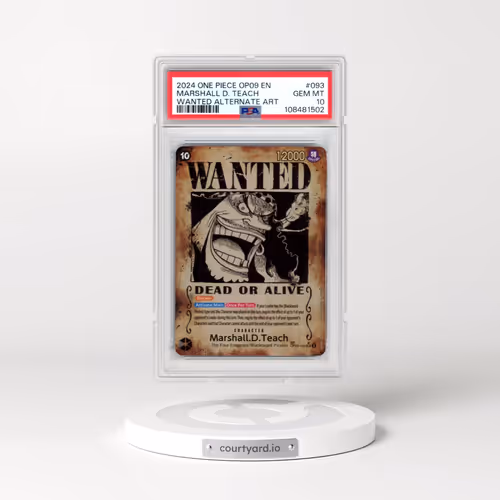 2024 One Piece OP09-Emperors in the New World #093 Marshall D. Teach - Wanted Alternate Art (PSA 10