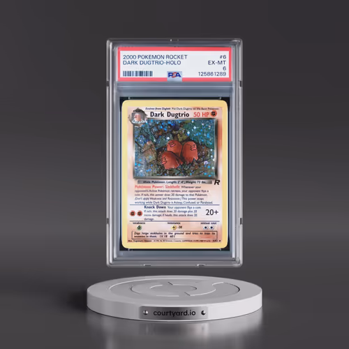 2000 Pokémon Rocket #6 Dark Dugtrio - Holo (PSA 6 EX-MT)