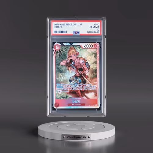 2025 One Piece Japanese OP11-A Fist of Divine Speed #010 Hibari (PSA 10 GEM MINT)