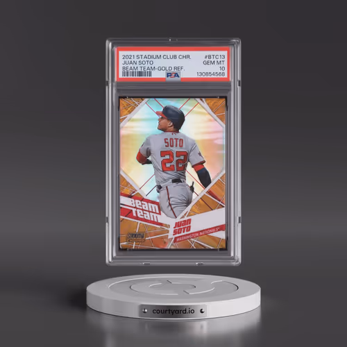 2021 Topps Stadium Club Chrome Beam Team #BTC13 Juan Soto - Gold Refractor (PSA 10 GEM MINT)