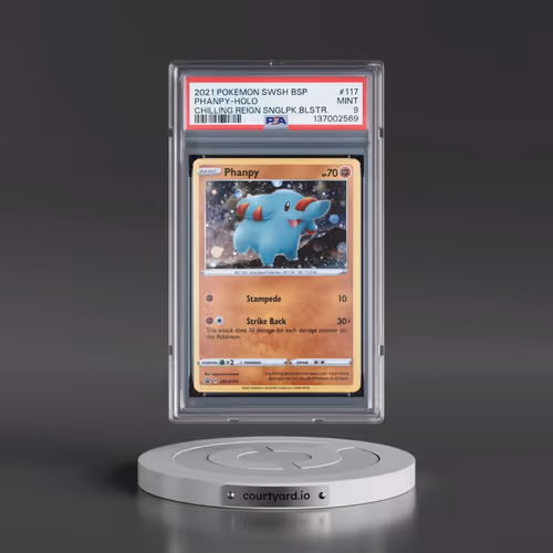 2021 Pokémon Swsh Black Star Promo #117 Phanpy - Holo Chilling Reign Single Pack Blisters (PSA 9 MIN