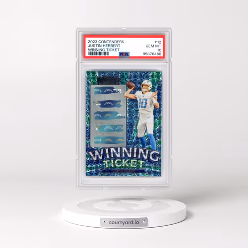 2023 Panini Contenders Winning Ticket #12 Justin Herbert (PSA 10 GEM MINT)