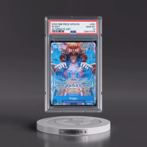 2024 One Piece OP09-Emperors in the New World #051 Buggy - Alternate Art (PSA 10 GEM MINT)