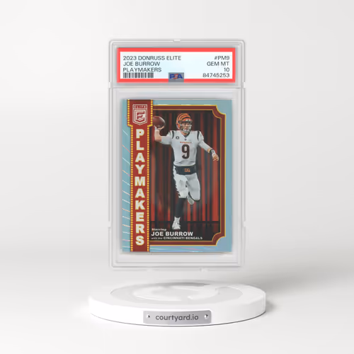 2023 Panini Donruss Elite Playmakers #PM9 Joe Burrow (PSA 10 GEM MINT)