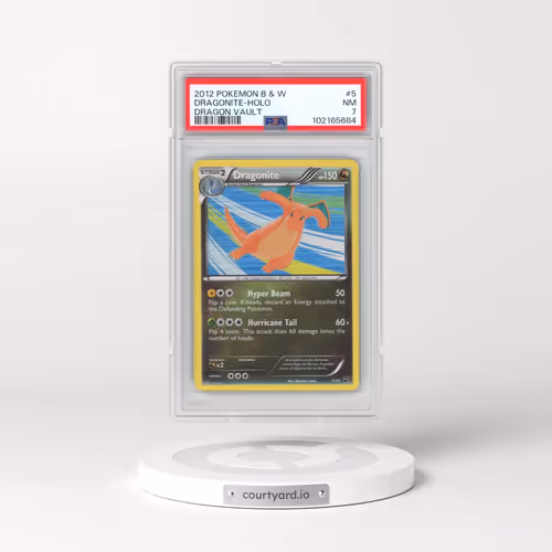 2012 Pokémon Black & White Dragon Vault #5 Dragonite - Holo (PSA 7 NM)