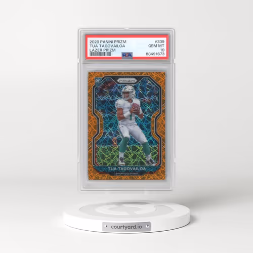 2020 Panini Prizm #339 Tua Tagovailoa - Lazer Prizm (PSA 10 GEM MINT)