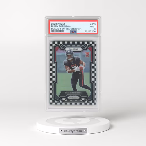 2023 Panini Prizm #305 Bijan Robinson - Black & White Checker (PSA 9 MINT)