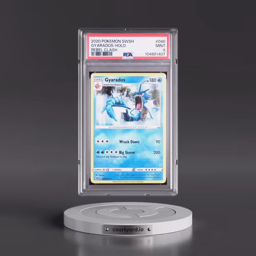 2020 Pokémon Sword & Shield Rebel Clash #040 Gyarados - Holo (PSA 9 MINT)