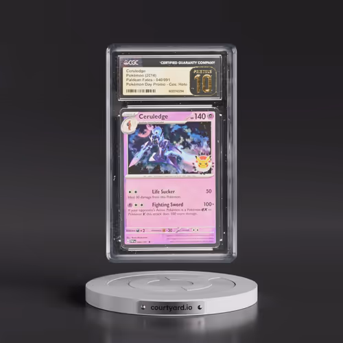 2024 Paldean Fates - PAF EN #040/091 Ceruledge - Pokémon Day Promo (Cosmos Holo) (CGC 10 PRISTINE)