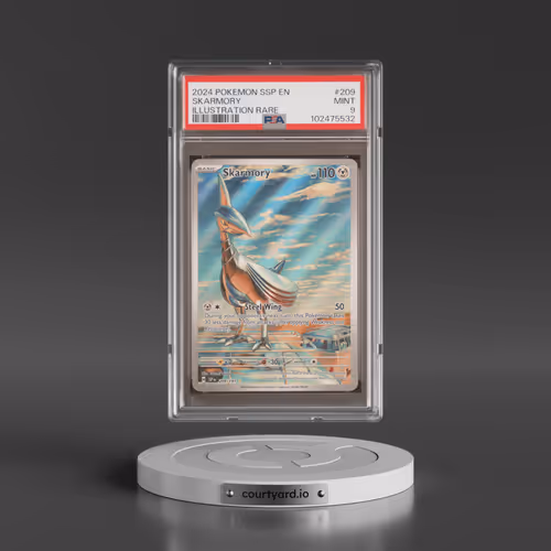 2024 Pokémon Ssp EN-Surging Sparks #209 Skarmory - Illustration Rare (PSA 9 MINT)