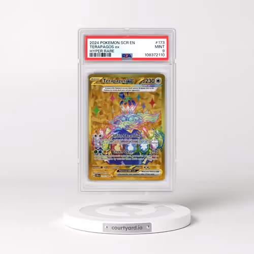 2024 Pokémon Scr EN-Stellar Crown #173 Terapagos EX - Holo Hyper Rare (PSA 9 MINT)