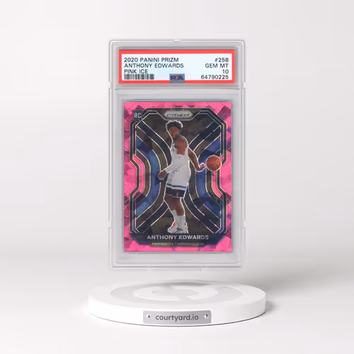 2020 Panini Prizm #258 Anthony Edwards - Pink Ice (PSA 10 GEM MINT)