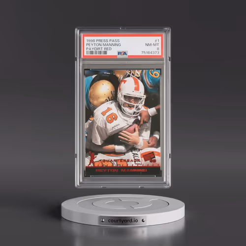 1998 Press Pass #1 Peyton Manning - Paydirt Red (PSA 8 NM-MT)
