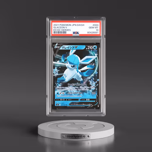 2021 Pokémon Sword & Shield Eevee Heroes #024 Glaceon V - Holo (PSA 10 GEM MINT)