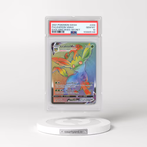 2021 Pokémon Sword & Shield Evolving Skies #204 Leafeon Vmax - Full Art Secret (PSA 10 GEM MINT)