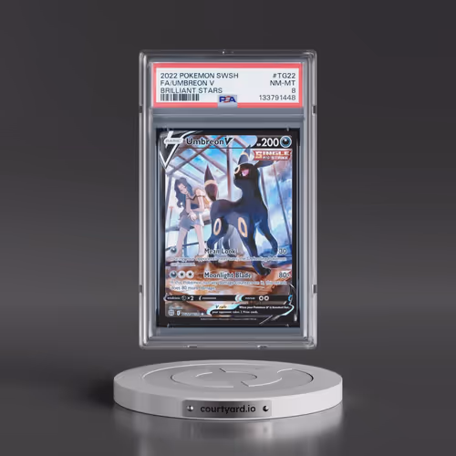 2022 Pokémon Sword & Shield Brilliant Stars #TG22 Umbreon V - Holo Full Art (PSA 8 NM-MT)