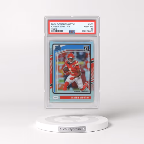 2024 Panini Donruss Optic #300 Xavier Worthy - Holo (PSA 10 GEM MINT)