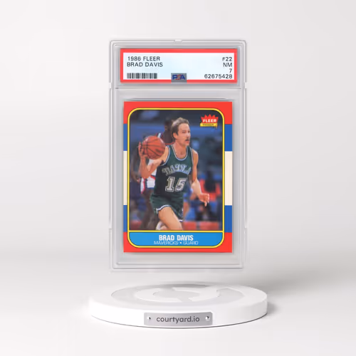 1986 Fleer #22 Brad Davis (PSA 7 NM)