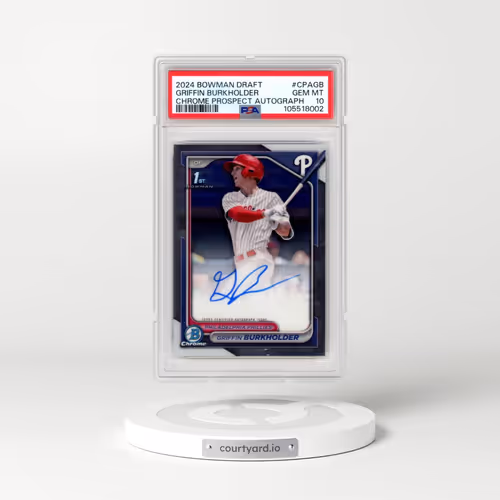 2024 Bowman Draft Chrome Prospect Autographs #CPAGB Griffin Burkholder (PSA 10 GEM MINT)