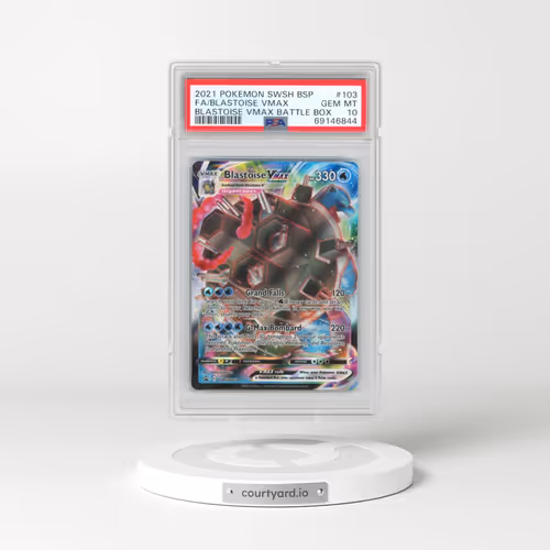 2021 Pokémon Swsh Black Star Promo #103 Blastoise Vmax - Full Art Blastoise Vmax Battle Box (PSA 10