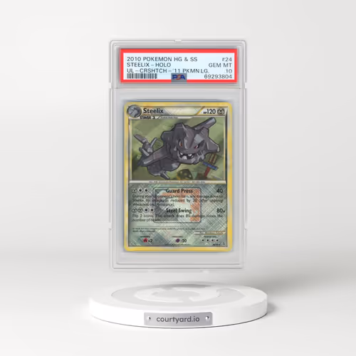 2010 Pokémon Heartgold & Soulsilver Unleashed #24 Steelix - Holo Crosshatch-2011 Pokemon League (PSA