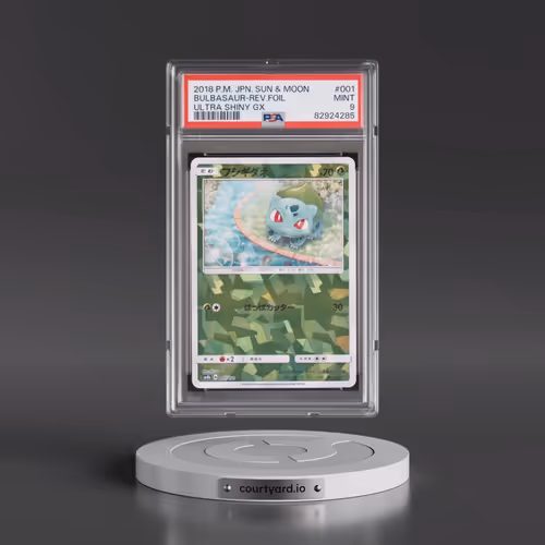2018 Pokémon Sun & Moon Ultra Shiny GX #001 Bulbasaur - Reverse Foil (PSA 9 MINT)
