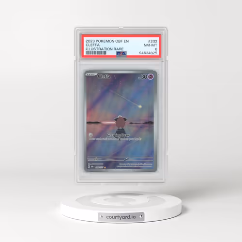 2023 Pokémon Obf EN-Obsidian Flames #202 Cleffa - Illustration Rare (PSA 8 NM-MT)