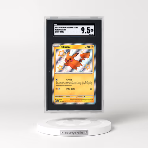 2024 Pokémon Paldean Fates #131 Pikachu - Shiny Rare (SGC 9.5 MINT+)