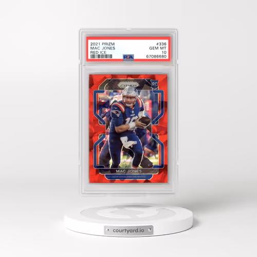 2021 Panini Prizm #336 Mac Jones - Red Ice (PSA 10 GEM MINT)