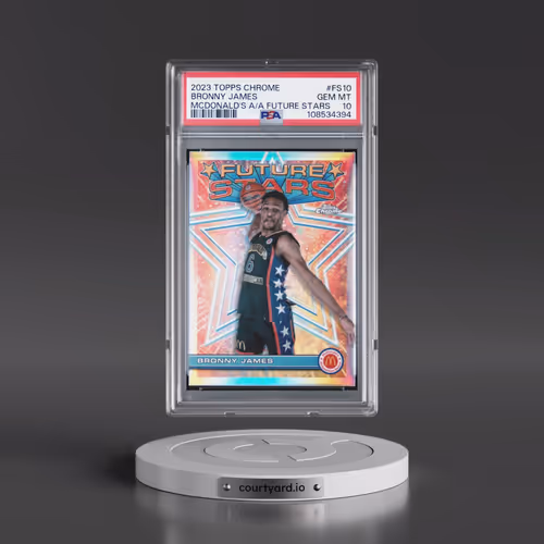 2023 Topps Chrome Mcdonald's All-American Future Stars #FS10 Bronny James (PSA 10 GEM MINT)