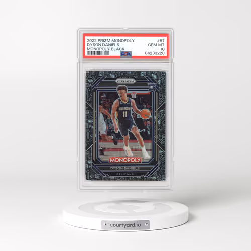 2022 Panini Prizm Monopoly #57 Dyson Daniels - Monopoly Black (PSA 10 GEM MINT)