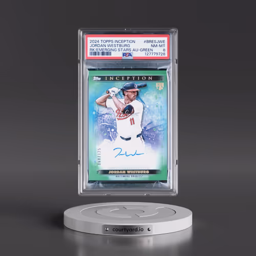 2024 Topps Inception Base Rookie and Emerging Star Autographs #BRESJWE Jordan Westburg - Green (PSA