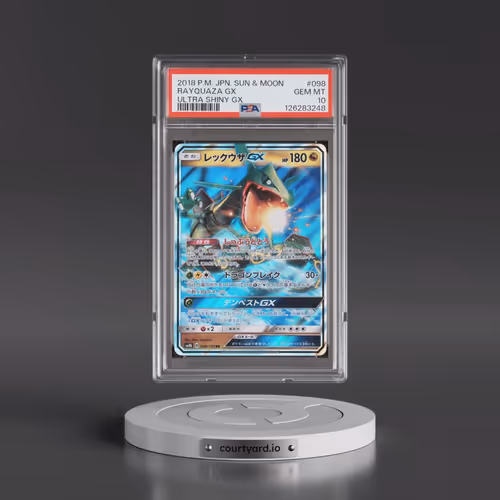 2018 Pokémon Sun & Moon Ultra Shiny GX #098 Rayquaza GX - Holo (PSA 10 GEM MINT)