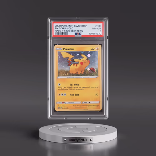 2020 Pokémon Swsh Black Star Promo #039 Pikachu - Holo Single Pack Blisters (PSA 8 NM-MT)