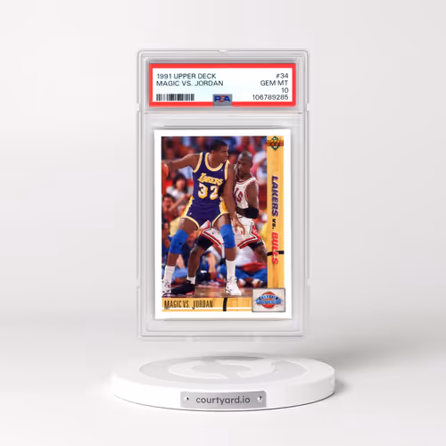 1991 Upper Deck #34 Magic vs. Jordan (PSA 10 GEM MINT)