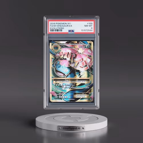 2016 Pokémon XY Evolutions #100 M Venusaur EX - Holo Full Art (PSA 8 NM-MT)
