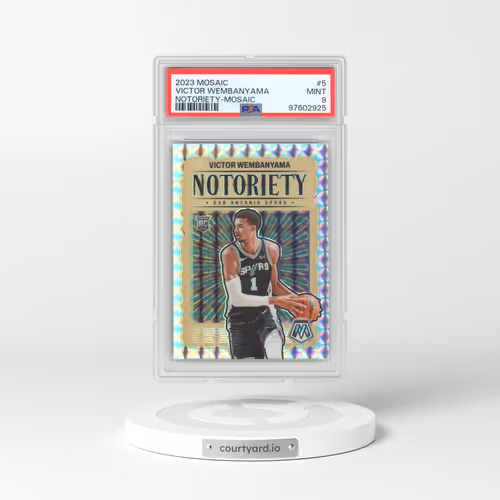 2023 Panini Mosaic Notoriety #5 Victor Wembanyama - Mosaic (PSA 9 MINT)