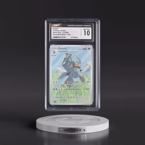 2025 Pokémon Blk EN-Black Bolt #123 Golurk - Illustration Rare (CGC 10 GEM MINT)