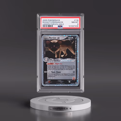 2005 Pokémon EX Unseen Forces #116 Rocket's Persian EX - Holo Holo (PSA 8 NM-MT)