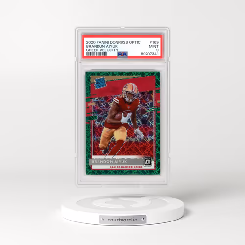 2020 Panini Donruss Optic #169 Brandon Aiyuk - Green Velocity (PSA 9 MINT)