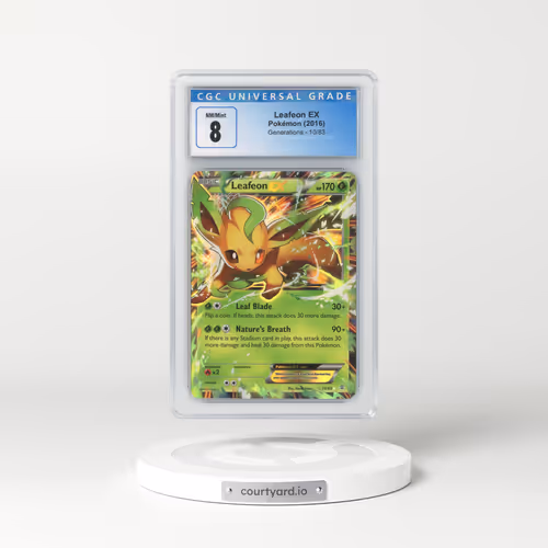 2016 Generations #10 Leafeon EX - Full Art Holo (CGC 8 NM-MT)