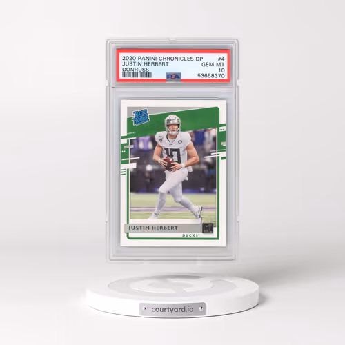 2020 Panini Chronicles Draft Picks Donruss Rated Rookies #4 Justin Herbert (PSA 10 GEM MINT)