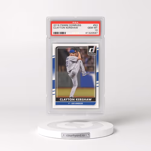 2016 Panini Donruss #53 Clayton Kershaw (PSA 10 GEM MINT)
